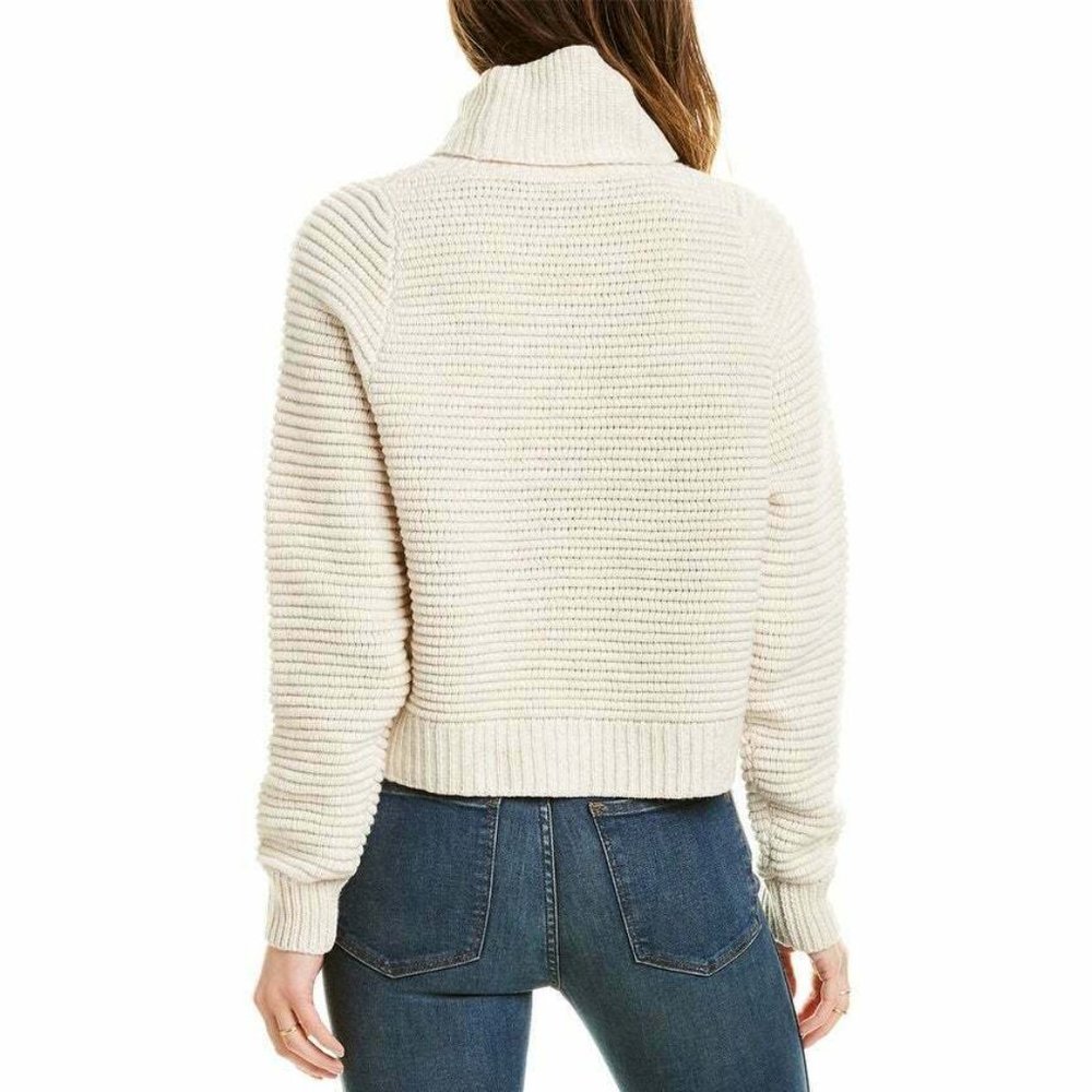 Madewell Side Button Wool Cotton Turtleneck K5807 Sweater Oatmeal XS H10285 - Picture 7 of 12